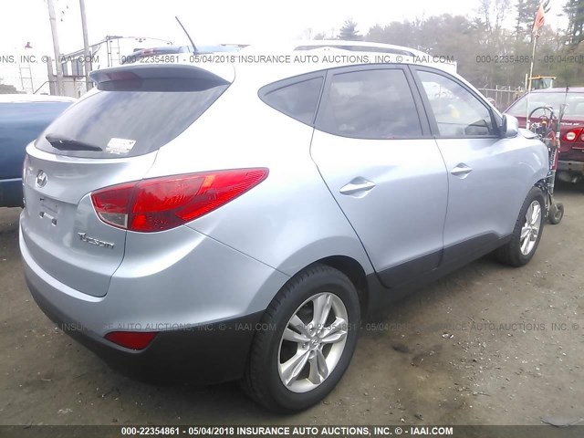 KM8JU3AC3BU155314 - 2011 HYUNDAI TUCSON GLS/LIMITED 浅蓝色 照片 4
