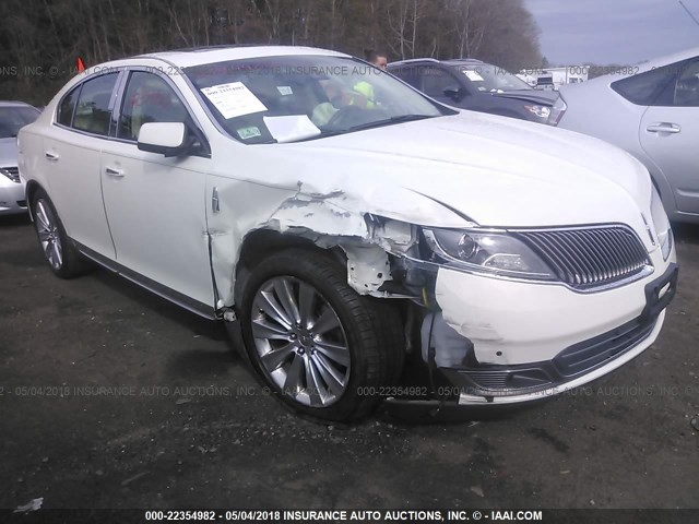 1LNHL9FTXDG603661 - 2013 LINCOLN MKS WHITE photo 1