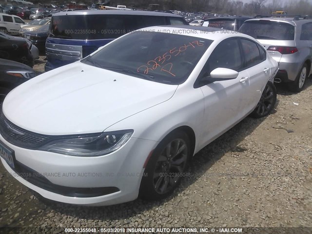 1C3CCCDG9FN678453 - 2015 CHRYSLER 200 S WHITE photo 2