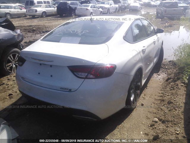 1C3CCCDG9FN678453 - 2015 CHRYSLER 200 S WHITE photo 4