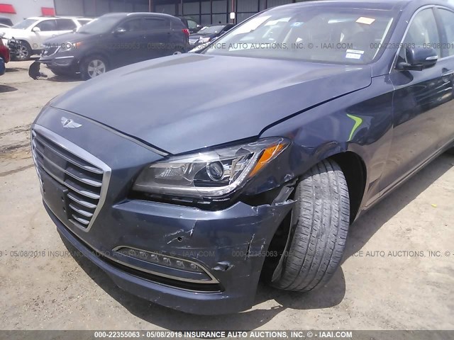 KMHGN4JE9GU113459 - 2016 HYUNDAI GENESIS 3.8L BLUE photo 6