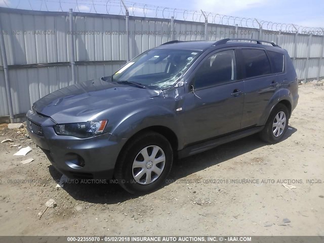JA4AS2AW4CU030736 - 2012 MITSUBISHI OUTLANDER ES ნაცრისფერი ფოტო 2
