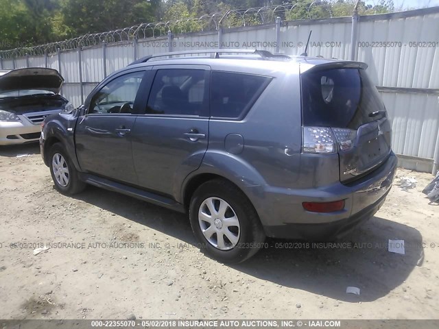 JA4AS2AW4CU030736 - 2012 MITSUBISHI OUTLANDER ES ნაცრისფერი ფოტო 3