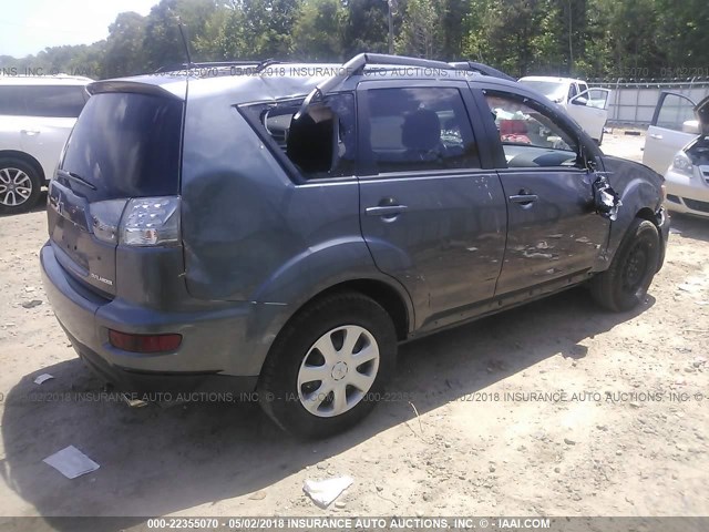 JA4AS2AW4CU030736 - 2012 MITSUBISHI OUTLANDER ES ნაცრისფერი ფოტო 4