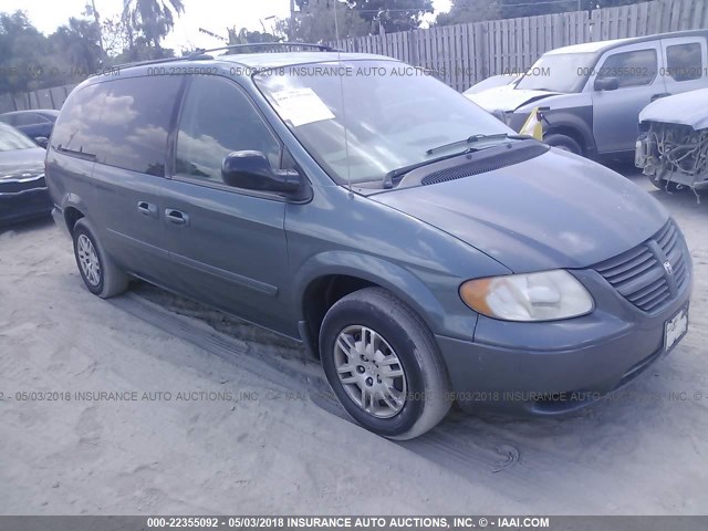 2D4GP24R45R322462 - 2005 DODGE GRAND CARAVAN SE Light Blue photo 1