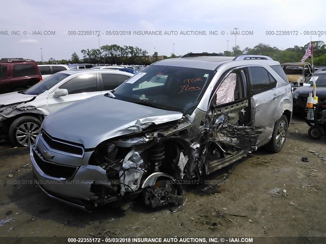 2GNFLHE36F6330641 - 2015 CHEVROLET EQUINOX LTZ SILVER photo 2