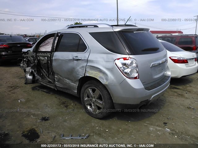 2GNFLHE36F6330641 - 2015 CHEVROLET EQUINOX LTZ SILVER photo 3