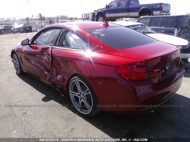 WBA3N3C52FK234920 - 2015 BMW 428 I RED photo 3