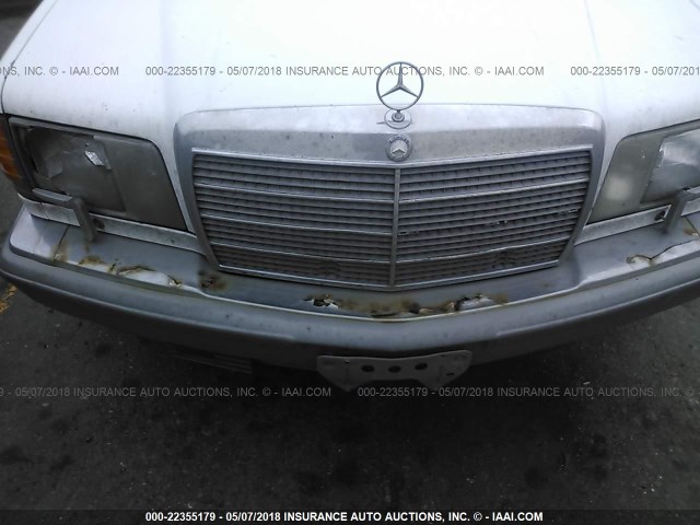 WDBCA35D8JA406626 - 1988 MERCEDES-BENZ 420 SEL WHITE photo 6