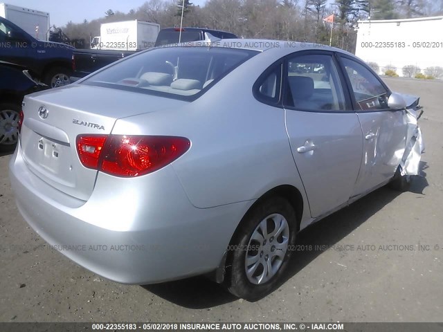 KMHDU46D79U751606 - 2009 HYUNDAI ELANTRA GLS/SE SILVER photo 4