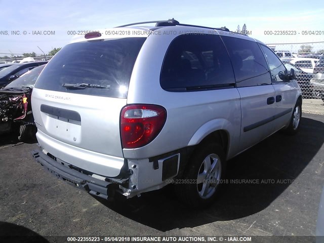 1D4GP24R85B294566 - 2005 DODGE GRAND CARAVAN SE SILVER photo 4