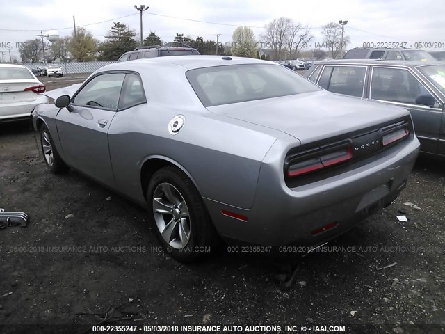 2C3CDZAG3GH217487 - 2016 DODGE CHALLENGER SXT GRAY photo 3