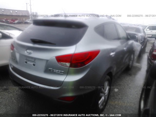 KM8JU3AC6CU403654 - 2012 HYUNDAI TUCSON GLS/LIMITED ვერცხლისფერი ფოტო 4