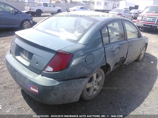 1G8AL55F67Z181711 - 2007 SATURN ION LEVEL 3 GREEN photo 4