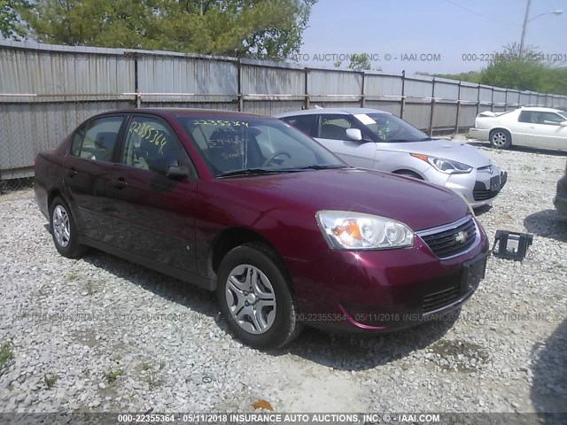 1G1ZS58FX7F184922 - 2007 CHEVROLET MALIBU LS 栗色 照片 1
