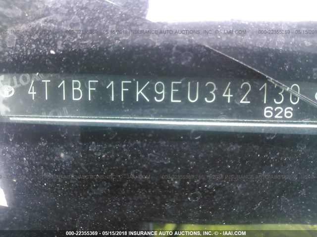 4T1BF1FK9EU342130 - 2014 TOYOTA CAMRY L/SE/LE/XLE 灰色 照片 9