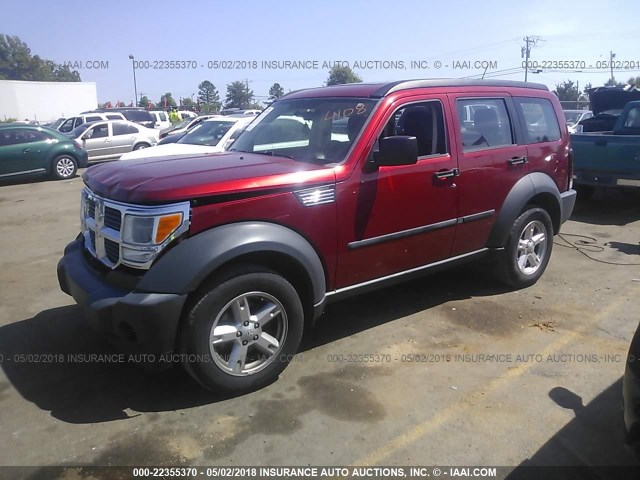 1D8GT28K58W114108 - 2008 DODGE NITRO SXT RED photo 2