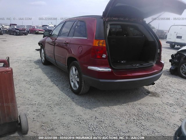 2A4GM68466R641241 - 2006 CHRYSLER PACIFICA TOURING MAROON photo 3