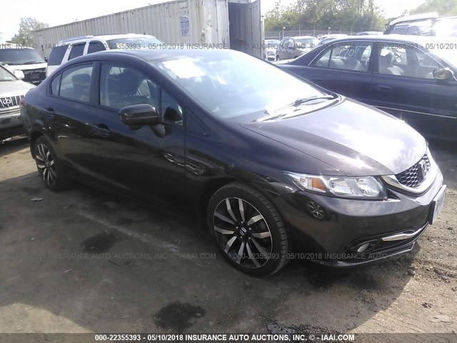 2HGFB2F9XEH547156 - 2014 HONDA CIVIC EXL Qəhvəyi foto 1