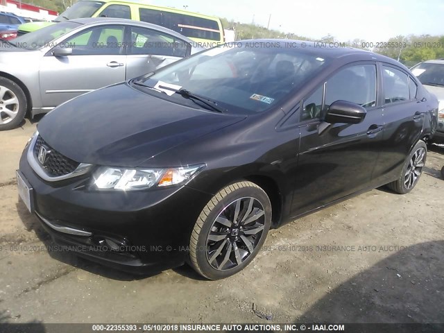 2HGFB2F9XEH547156 - 2014 HONDA CIVIC EXL Qəhvəyi foto 2