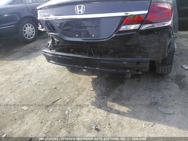 2HGFB2F9XEH547156 - 2014 HONDA CIVIC EXL Qəhvəyi foto 6