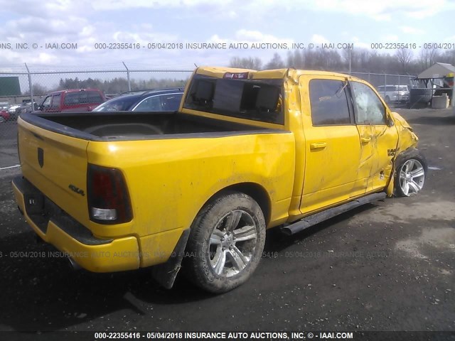 1C6RR7MT4GS335763 - 2016 RAM 1500 SPORT YELLOW photo 4