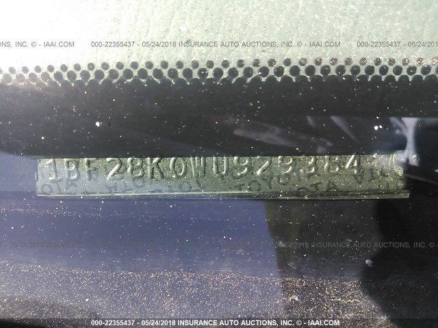 4T1BF28K0WU929384 - 1998 TOYOTA CAMRY CE/LE/XLE GRAY photo 9