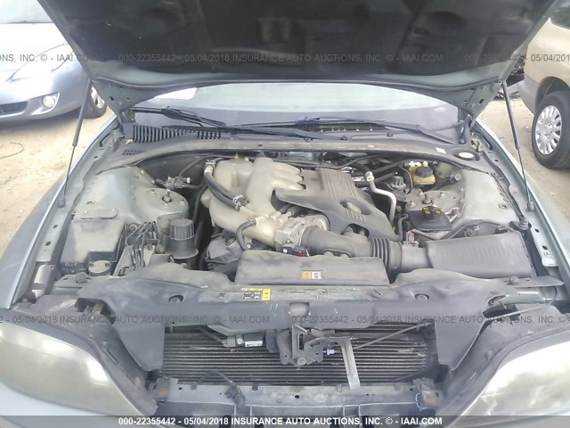 1LNHM86S05Y623721 - 2005 LINCOLN LS BLUE photo 10