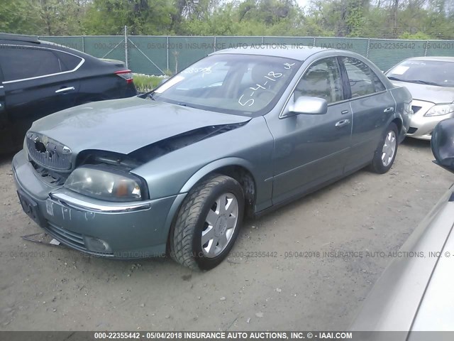 1LNHM86S05Y623721 - 2005 LINCOLN LS BLUE photo 2
