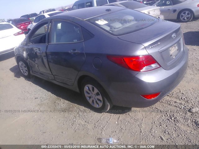 KMHCT4AE6HU273577 - 2017 HYUNDAI ACCENT SE GRAY photo 3