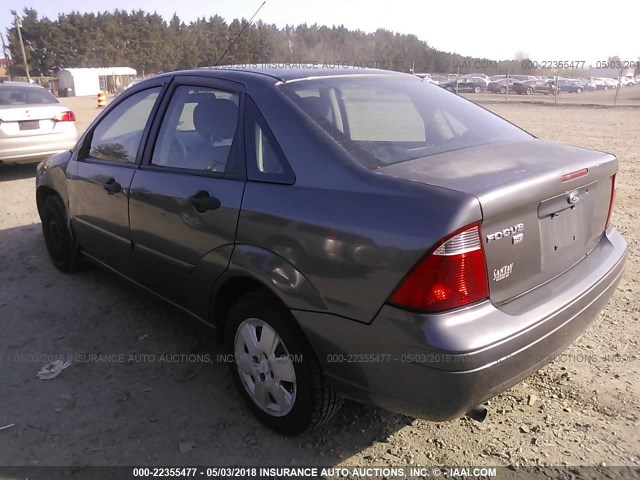 1FAFP34N37W320150 - 2007 FORD FOCUS ZX4/S/SE/SES GRAY photo 3