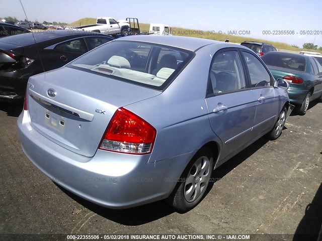 KNAFE122485575178 - 2008 KIA SPECTRA EX/LX/SX BLUE photo 4