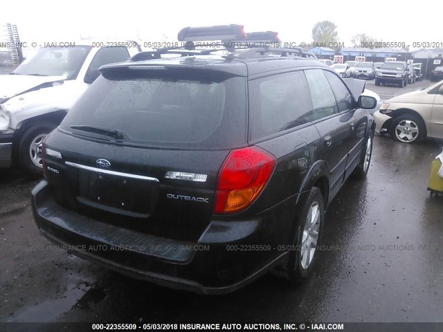 4S4BP67C766308789 - 2006 SUBARU LEGACY OUTBACK 2.5 XT LIMITED BLACK photo 4