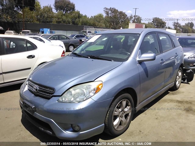 2T1KR32EX6C591672 - 2006 TOYOTA COROLLA MATRIX XR BLUE photo 2