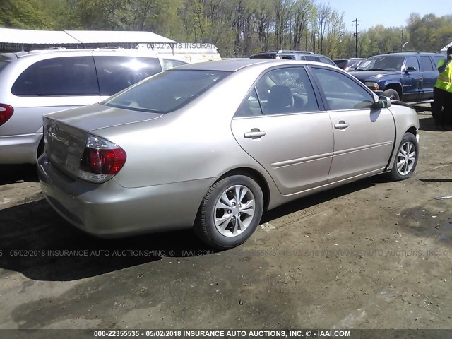 4T1BF30K86U632445 - 2006 TOYOTA CAMRY LE/XLE/SE GOLD photo 4
