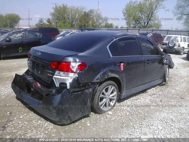 4S3BMBA66E3031464 - 2014 SUBARU LEGACY 2.5I BLUE photo 4