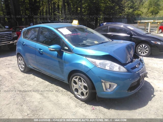 3FADP4FJ8CM126540 - 2012 FORD FIESTA SES BLUE photo 1