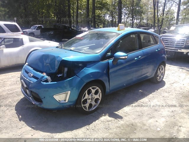 3FADP4FJ8CM126540 - 2012 FORD FIESTA SES BLUE photo 2