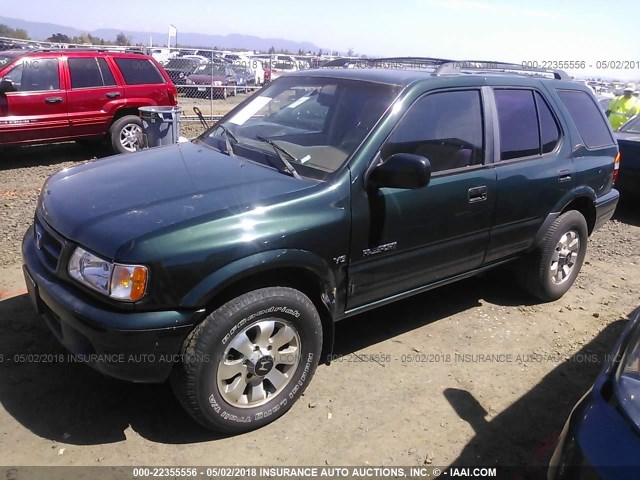 4S6DM58W6Y4405752 - 2000 HONDA PASSPORT EX/LX 绿色 照片 2