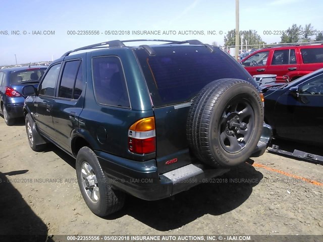 4S6DM58W6Y4405752 - 2000 HONDA PASSPORT EX/LX 绿色 照片 3