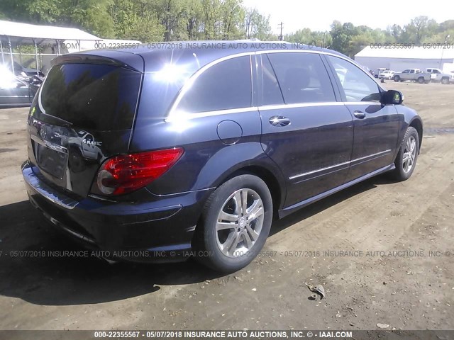 4JGCB65EX8A073490 - 2008 MERCEDES-BENZ R 350 Dark Blue photo 4