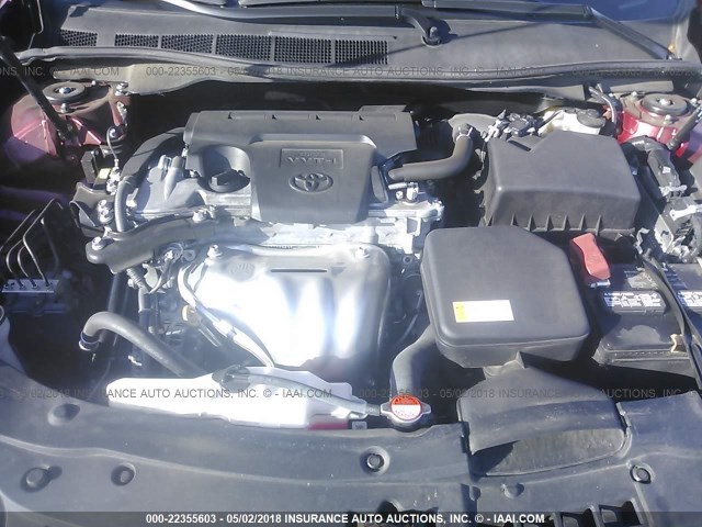 4T1BF1FKXGU514636 - 2016 TOYOTA CAMRY LE/XLE/SE/XSE BURGUNDY photo 10