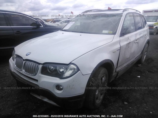 WBXPC93447WF12155 - 2007 BMW X3 3.0SI WHITE photo 2