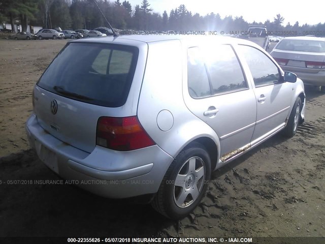 9BWGK61J524014030 - 2002 VOLKSWAGEN GOLF GLS SILVER photo 4