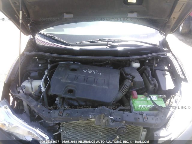 2T1KU40EX9C090583 - 2009 TOYOTA COROLLA MATRIX  BLACK photo 10