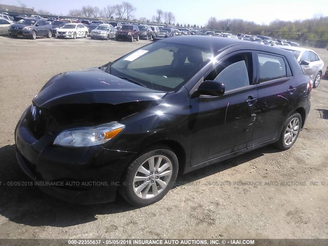 2T1KU40EX9C090583 - 2009 TOYOTA COROLLA MATRIX  BLACK photo 2