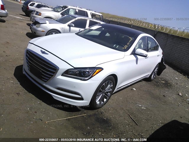 KMHGN4JE7GU108938 - 2016 HYUNDAI GENESIS 3.8L WHITE photo 2