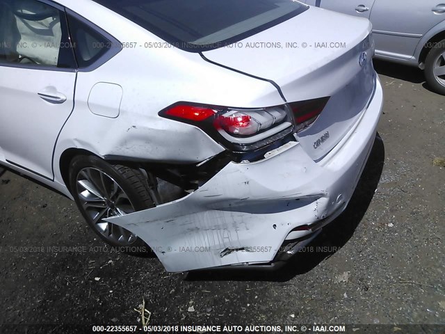 KMHGN4JE7GU108938 - 2016 HYUNDAI GENESIS 3.8L WHITE photo 6