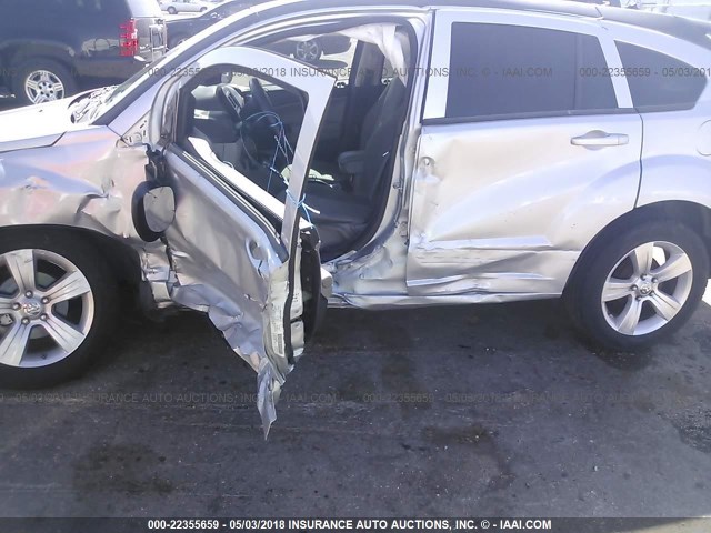 1B3CB4HA0AD562603 - 2010 DODGE CALIBER SXT SILVER photo 6