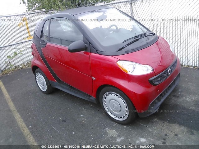 WMEEJ3BA7DK631379 - 2013 SMART FORTWO PURE/PASSION RED photo 1